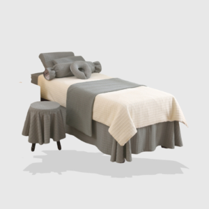 Cotton White Grey Bed Sheet
