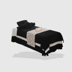 Rosy Beauty Bed Sheet Black